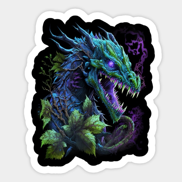 The Cursed of Dragon - Serpent Sticker by HijriFriza